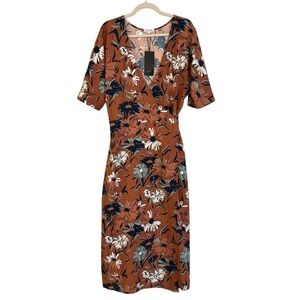 Vetta Getaway Capsule Convertible Wrap Tie Dress Retro Floral Large NWT Tropical